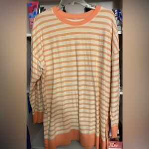 Old Navy Orange and Cream Striped Tunic